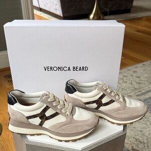 Veronica Beard, Valentina slip-on sneakers, Chiffon/Camel, 7M
